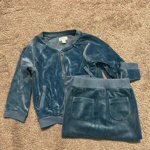 Velour track suit set